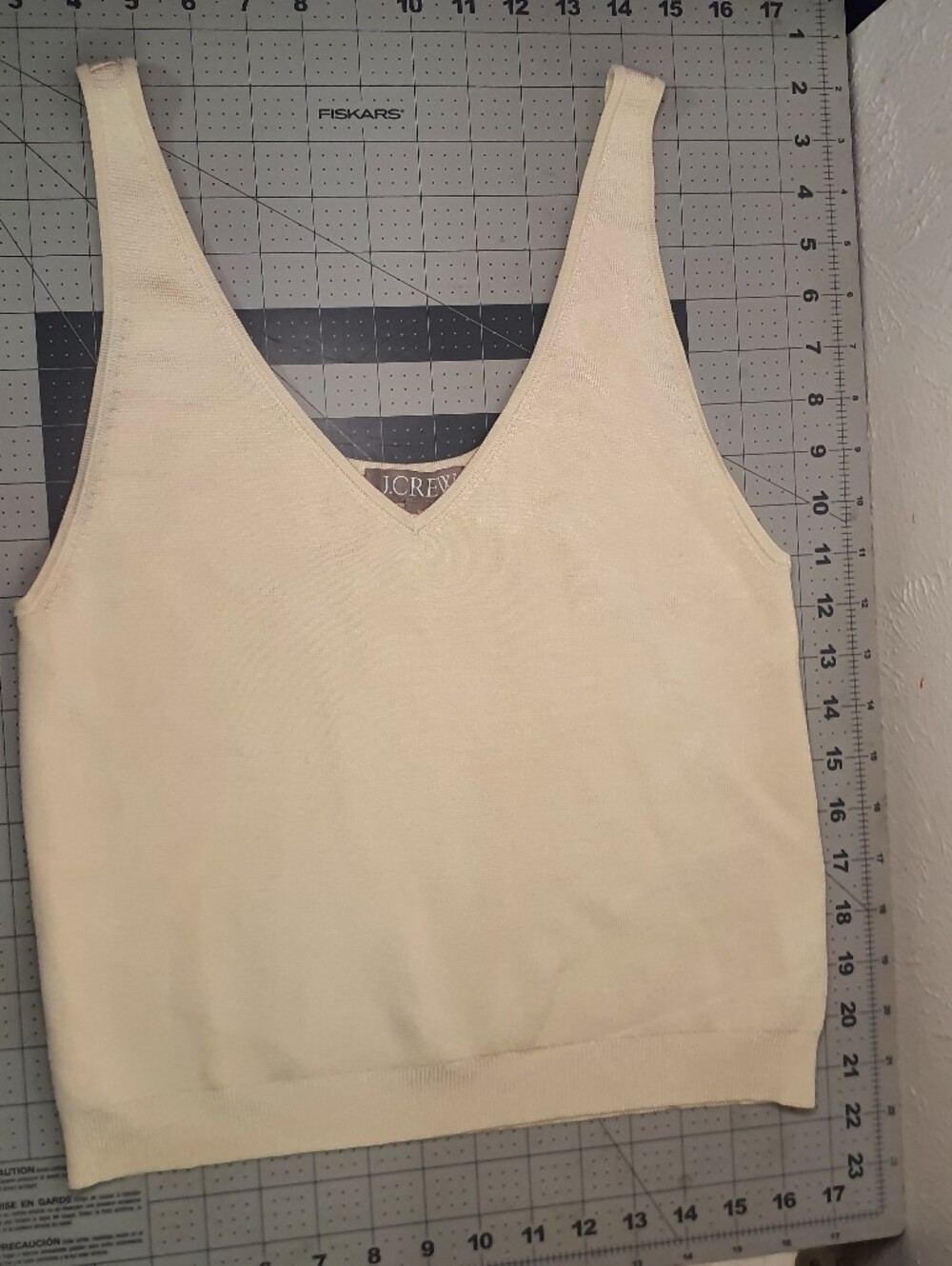 J. Crew Cream V-Neck Sweater Tank